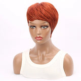 Short Pixie Cut Straight Synthetic Wig with Bangs - Wigtrends