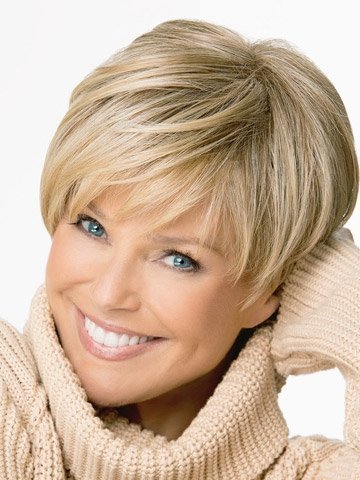 Short Straight Ginger Heat Resistant Synthetic Wig with Side Bang Wig Cap Blonde - Wigtrends