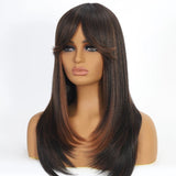 Shoulder Length Layered Wave Synthetic Wig - Wigtrends