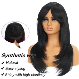 Shoulder Length Layered Wave Synthetic Wig - Wigtrends