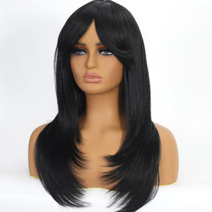 Shoulder Length Layered Wave Synthetic Wig - Wigtrends