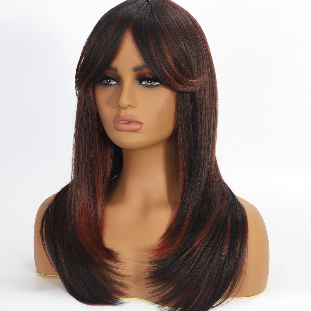 Shoulder Length Layered Wave Synthetic Wig - Wigtrends