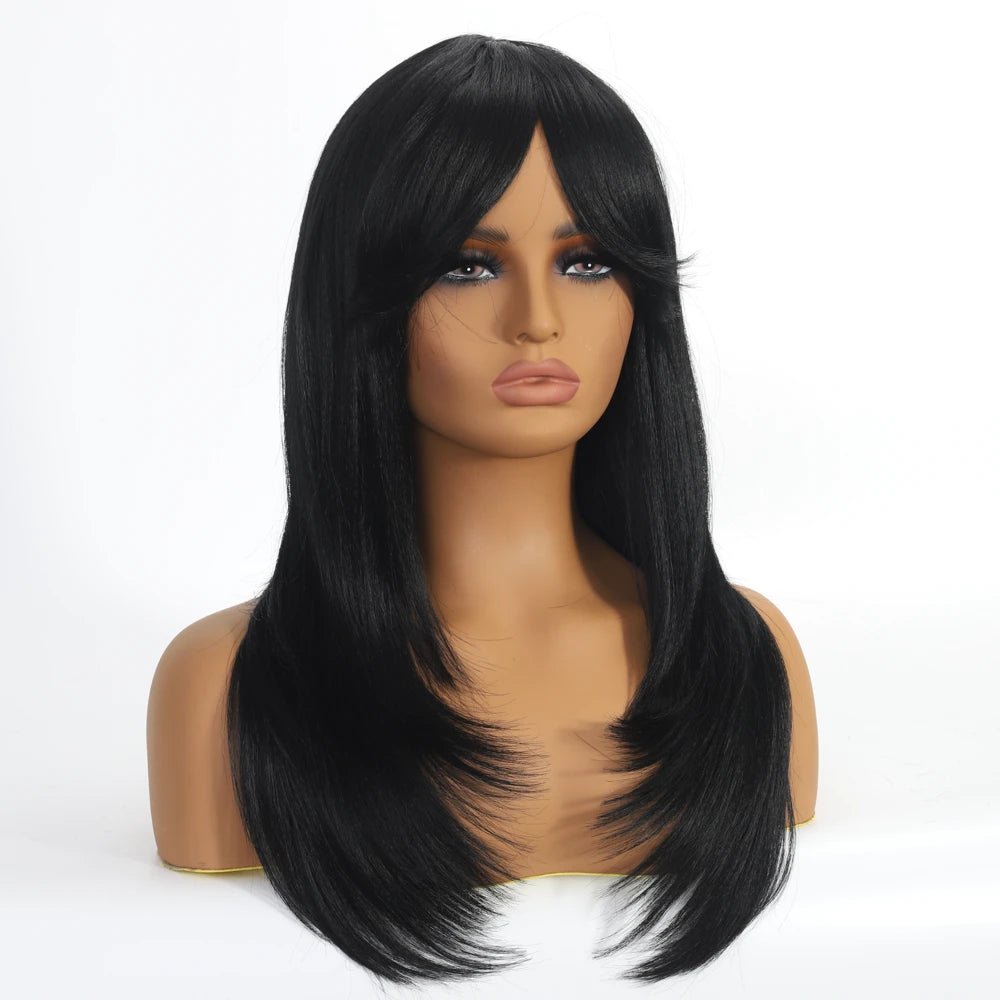 Shoulder Length Layered Wave Synthetic Wig - Wigtrends