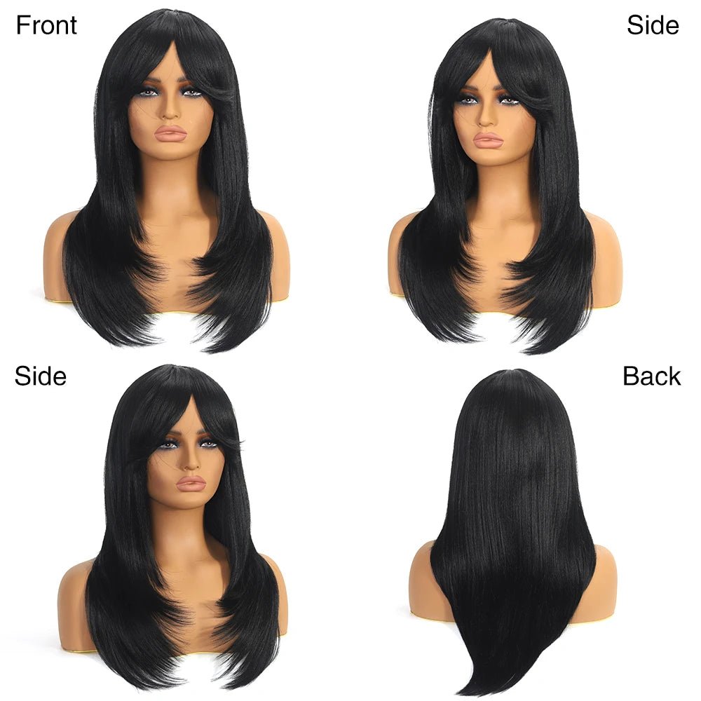 Shoulder Length Layered Wave Synthetic Wig - Wigtrends