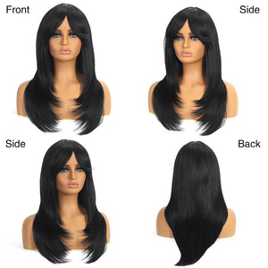 Shoulder Length Layered Wave Synthetic Wig - Wigtrends