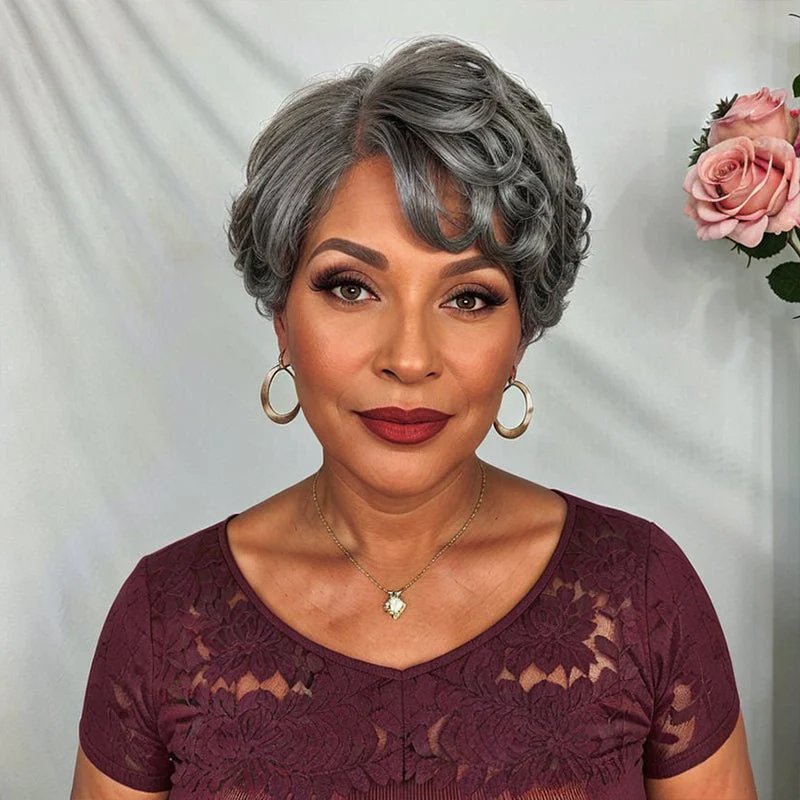 Side Part Glueless 5x5 Closure Lace Edgy Pixie Cut Short Bob Wigs - Wigtrends