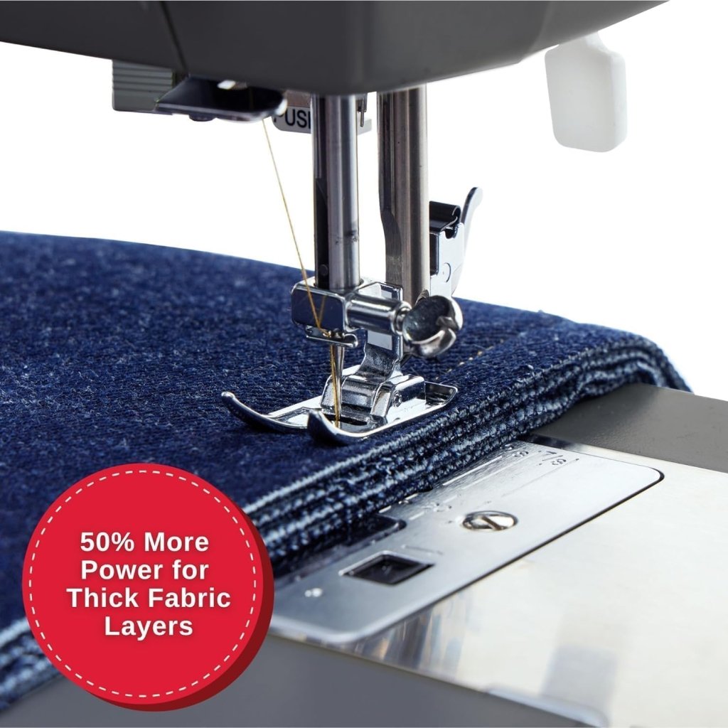 SINGER Heavy Duty 4452 High Speed Sewing Machine With Accessory Kit | Strong Motor with Enhanced Piercing Power, 110 Stitch Applications, Full Metal frame, 1 - step Buttonhole & LED Lights - Wigtrends