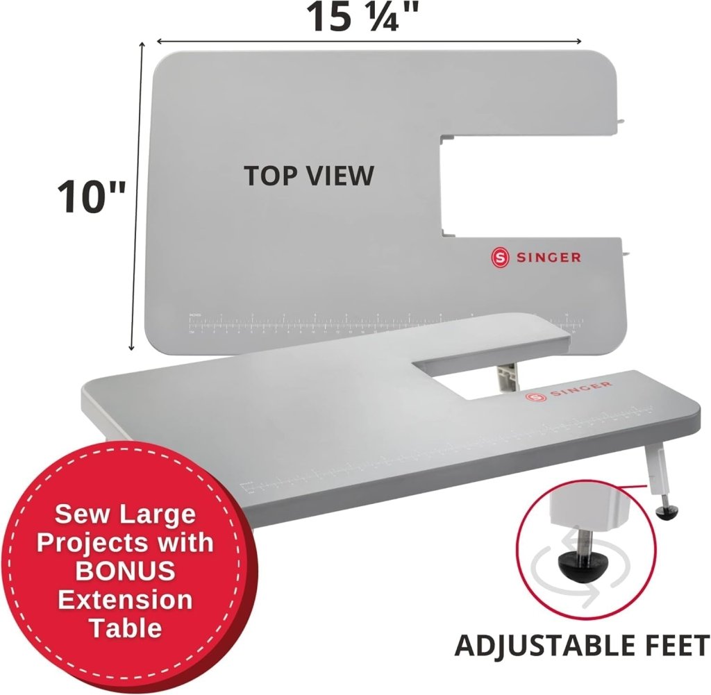 SINGER Heavy Duty 4452 High Speed Sewing Machine With Accessory Kit | Strong Motor with Enhanced Piercing Power, 110 Stitch Applications, Full Metal frame, 1 - step Buttonhole & LED Lights - Wigtrends