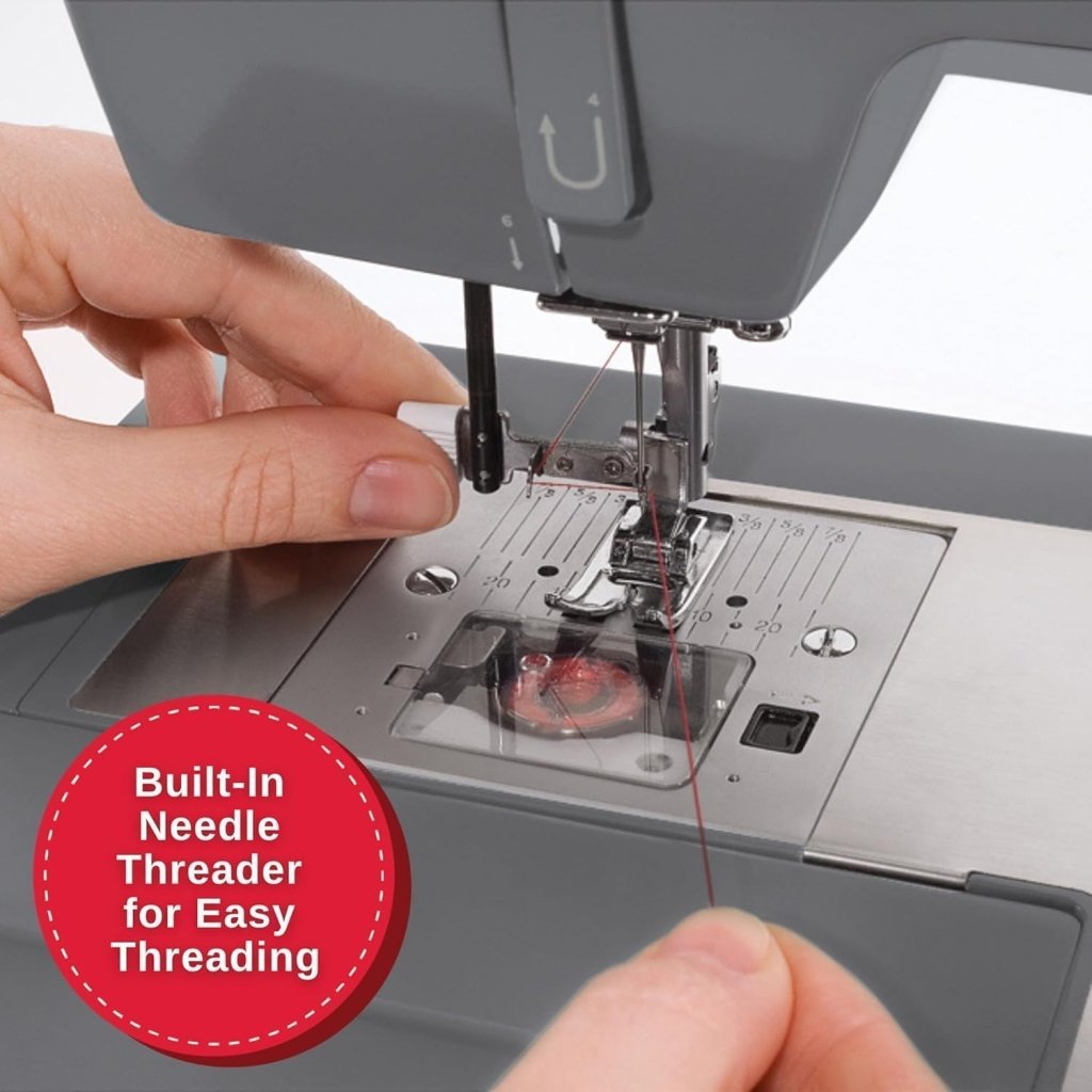SINGER Heavy Duty 4452 High Speed Sewing Machine With Accessory Kit | Strong Motor with Enhanced Piercing Power, 110 Stitch Applications, Full Metal frame, 1 - step Buttonhole & LED Lights - Wigtrends