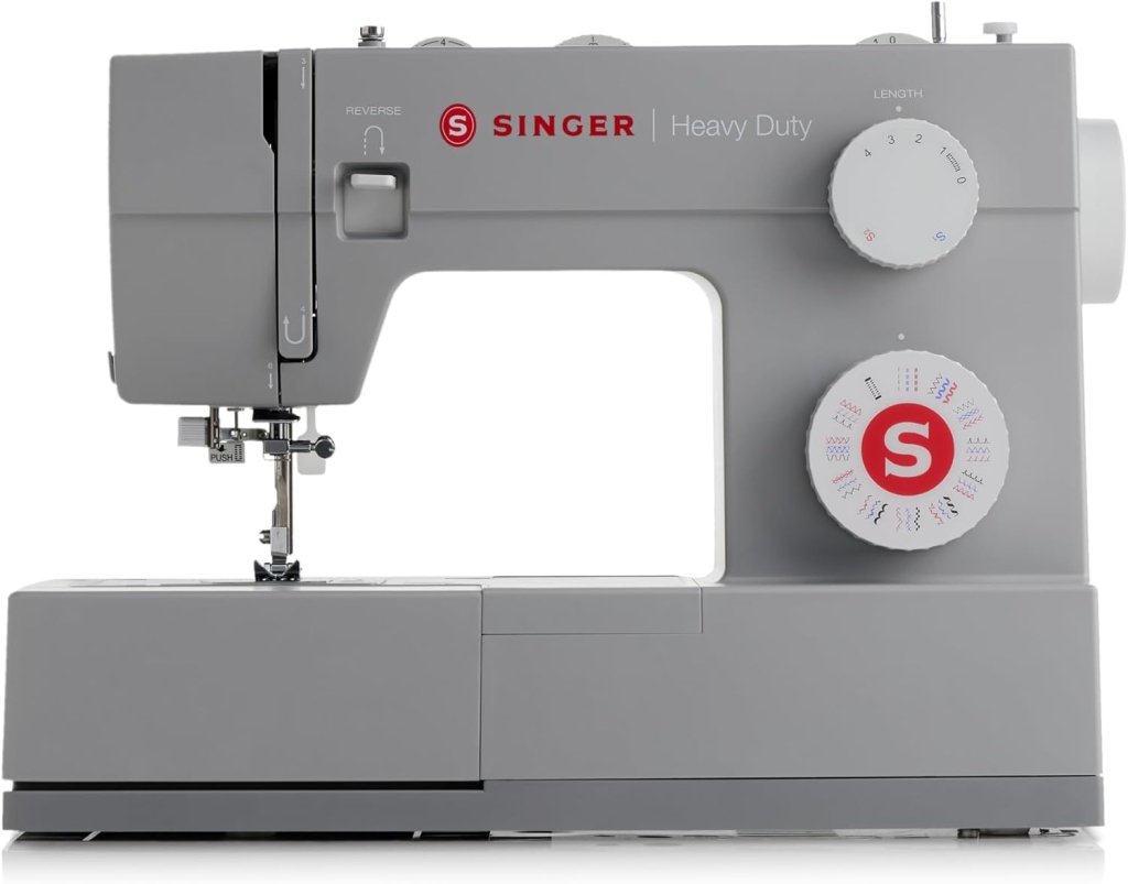 SINGER Heavy Duty 4452 High Speed Sewing Machine With Accessory Kit | Strong Motor with Enhanced Piercing Power, 110 Stitch Applications, Full Metal frame, 1 - step Buttonhole & LED Lights - Wigtrends