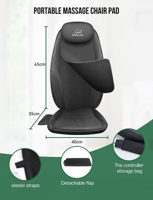 Snailax Shiatsu Massage Cushion with Heat Massage Chair Pad Kneading Back Massager for Home Office Seat use - Wigtrends