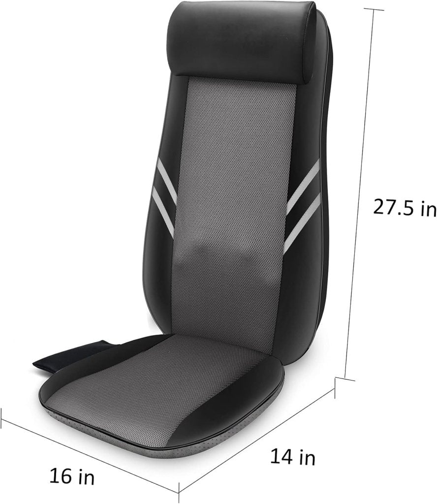 Snailax Shiatsu Massage Cushion with Heat Massage Chair Pad Kneading Back Massager for Home Office Seat use - Wigtrends