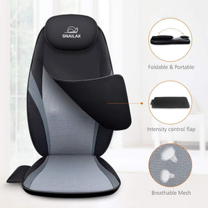 Snailax Shiatsu Massage Cushion with Heat Massage Chair Pad Kneading Back Massager for Home Office Seat use - Wigtrends