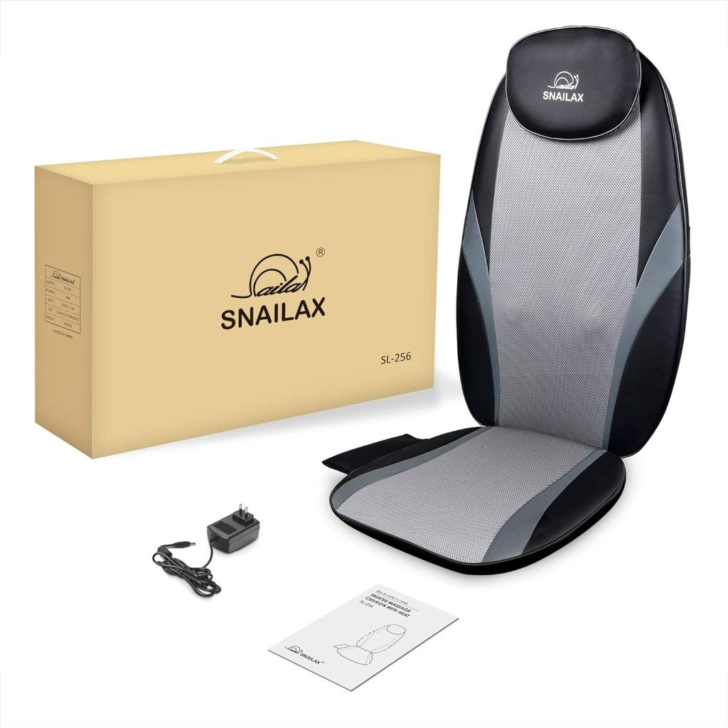 Snailax Shiatsu Massage Cushion with Heat Massage Chair Pad Kneading Back Massager for Home Office Seat use - Wigtrends