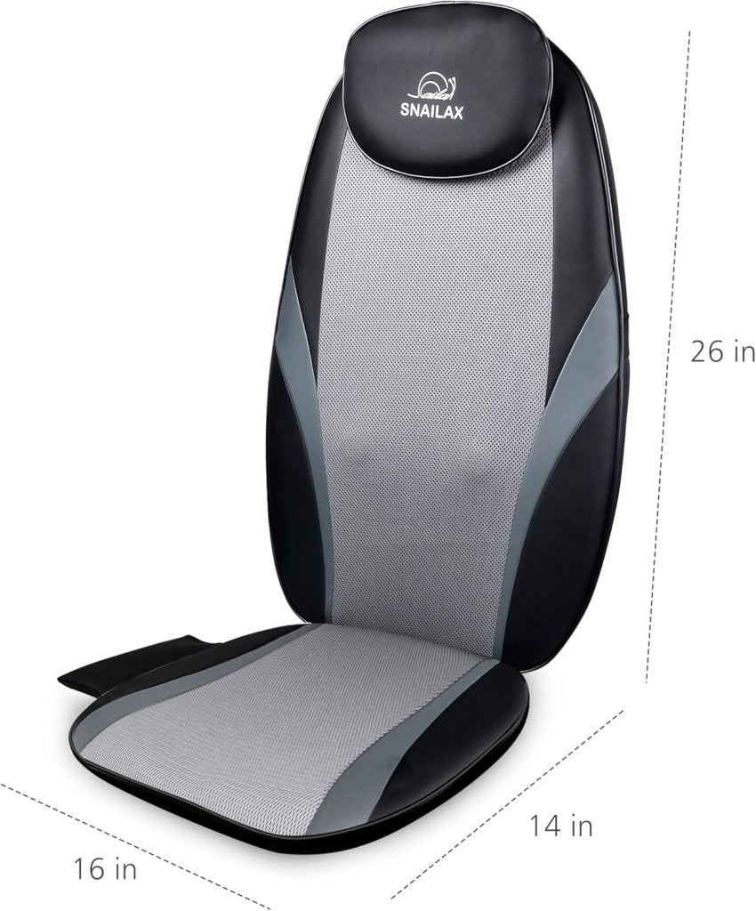 Snailax Shiatsu Massage Cushion with Heat Massage Chair Pad Kneading Back Massager for Home Office Seat use - Wigtrends