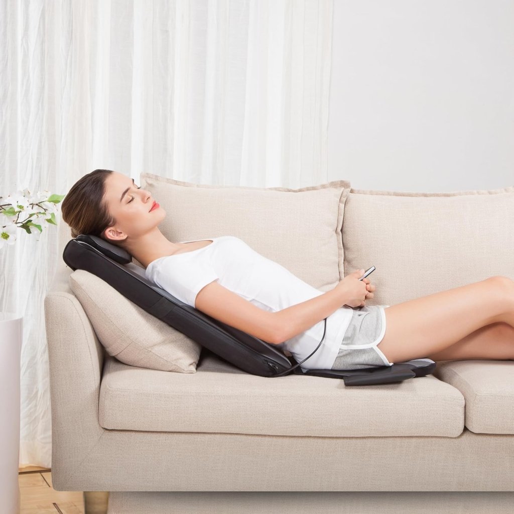 Snailax Shiatsu Massage Cushion with Heat Massage Chair Pad Kneading Back Massager for Home Office Seat use - Wigtrends