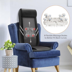 Snailax Shiatsu Massage Cushion with Heat Massage Chair Pad Kneading Back Massager for Home Office Seat use - Wigtrends