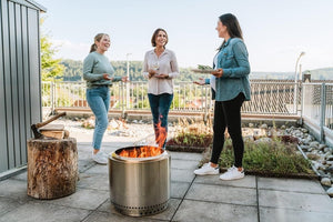 Solo Stove Bonfire 2.0 with Stand, 19.5 Inch Smokeless Fire Pit with Removable Ash Pan - Portable Outdoor Fire Pit - Stainless Steel Wood Burning Fireplace, Ideal for 4 - 6 People, 21.75 lbs - Wigtrends