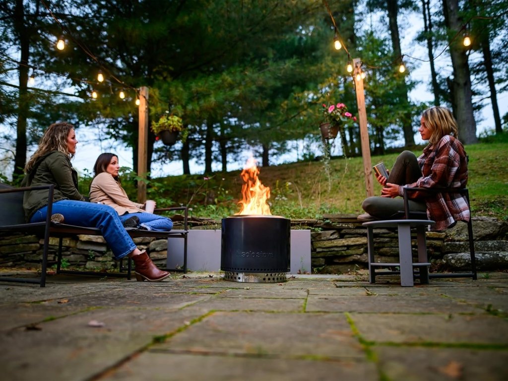 Solo Stove Bonfire 2.0 with Stand, 19.5 Inch Smokeless Fire Pit with Removable Ash Pan - Portable Outdoor Fire Pit - Stainless Steel Wood Burning Fireplace, Ideal for 4 - 6 People, 21.75 lbs - Wigtrends