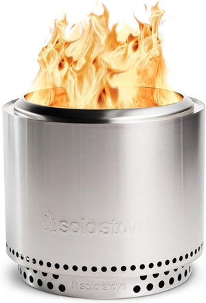 Solo Stove Bonfire 2.0 with Stand, 19.5 Inch Smokeless Fire Pit with Removable Ash Pan - Portable Outdoor Fire Pit - Stainless Steel Wood Burning Fireplace, Ideal for 4 - 6 People, 21.75 lbs - Wigtrends