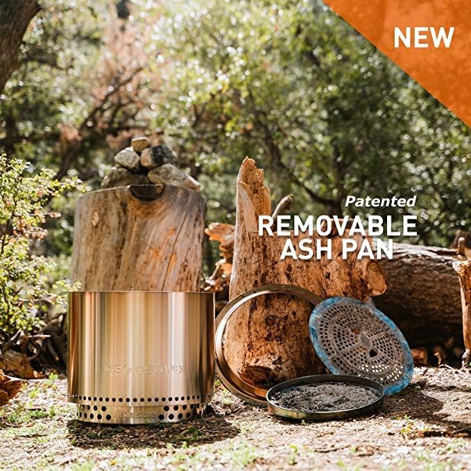 Solo Stove Bonfire 2.0 with Stand, 19.5 Inch Smokeless Fire Pit with Removable Ash Pan - Portable Outdoor Fire Pit - Stainless Steel Wood Burning Fireplace, Ideal for 4 - 6 People, 21.75 lbs - Wigtrends