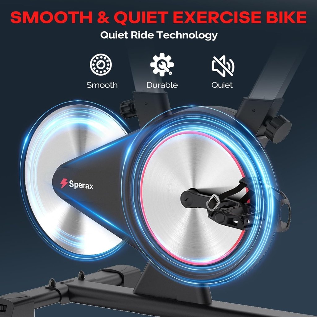 Sperax Exercise Bike, Stationary Bikes for Home, Indoor Cycling Bike, Spin Bike with Comfortable Seat, LED Display - Wigtrends