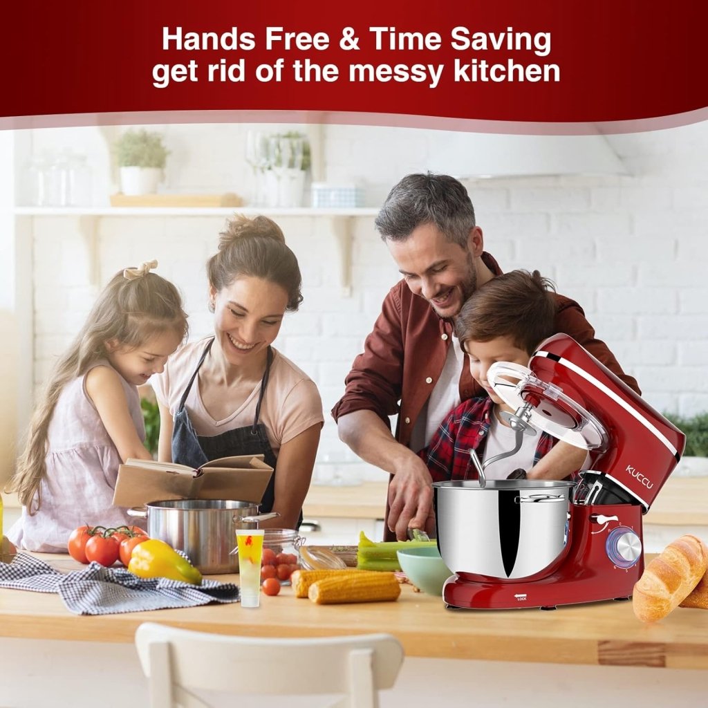 Stand Mixer 6.5 Qt 660W 6 - Speed Tilt - Head Food Dough Mixer, Kitchen Electric Mixer with Stainless Steel Bowl,Dough Hook,Whisk, Beater, Egg white separator - Wigtrends