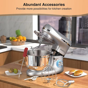Stand Mixer 6.5 Qt 660W 6 - Speed Tilt - Head Food Dough Mixer, Kitchen Electric Mixer with Stainless Steel Bowl,Dough Hook,Whisk, Beater, Egg white separator - Wigtrends