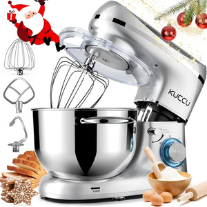 Stand Mixer 6.5 Qt 660W 6 - Speed Tilt - Head Food Dough Mixer, Kitchen Electric Mixer with Stainless Steel Bowl,Dough Hook,Whisk, Beater, Egg white separator - Wigtrends