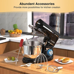 Stand Mixer 6.5 Qt 660W 6 - Speed Tilt - Head Food Dough Mixer, Kitchen Electric Mixer with Stainless Steel Bowl,Dough Hook,Whisk, Beater, Egg white separator - Wigtrends