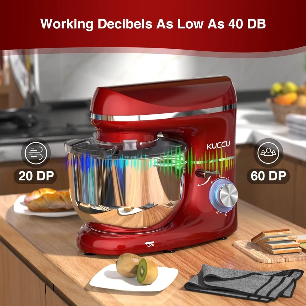 Stand Mixer 6.5 Qt 660W 6 - Speed Tilt - Head Food Dough Mixer, Kitchen Electric Mixer with Stainless Steel Bowl,Dough Hook,Whisk, Beater, Egg white separator - Wigtrends