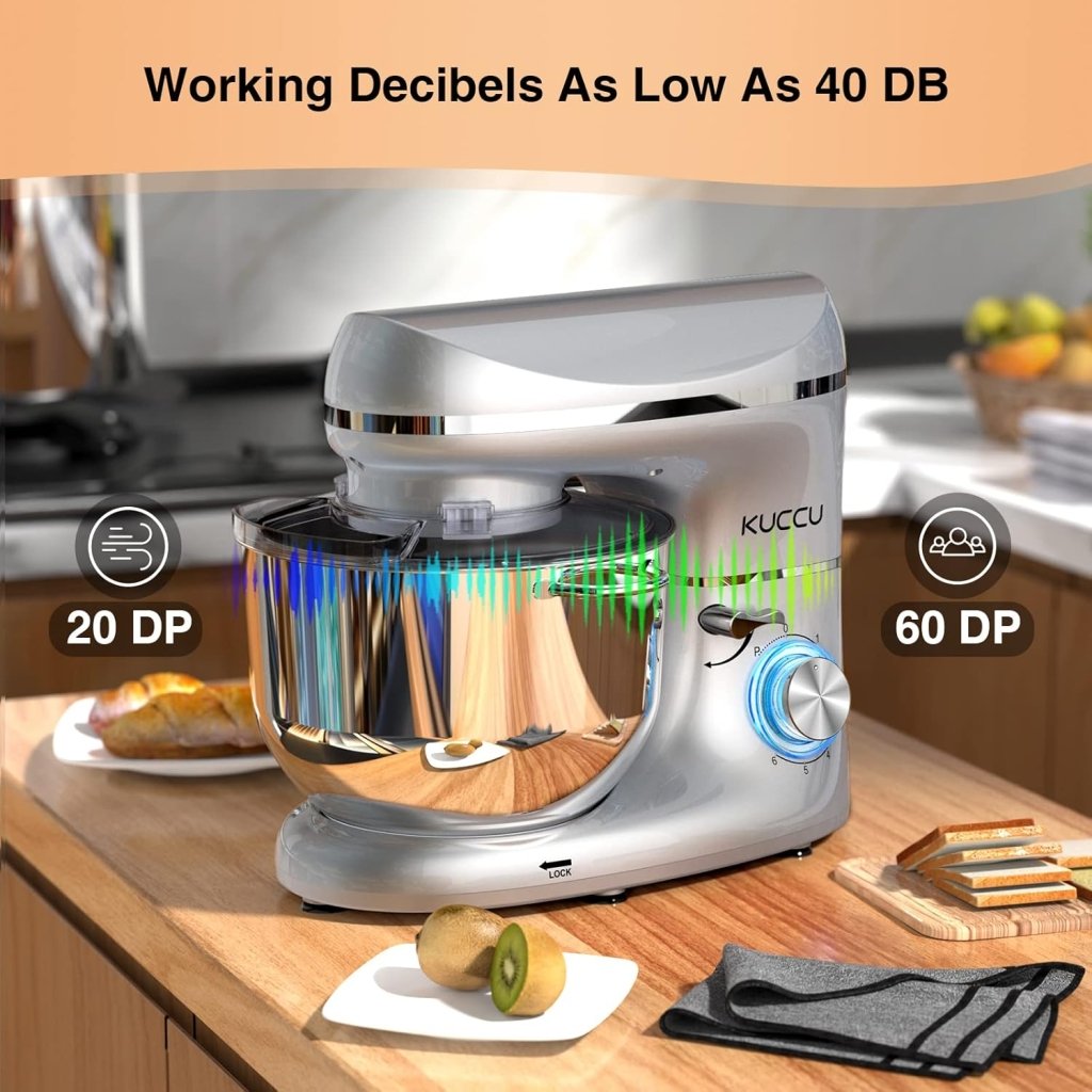 Stand Mixer 6.5 Qt 660W 6 - Speed Tilt - Head Food Dough Mixer, Kitchen Electric Mixer with Stainless Steel Bowl,Dough Hook,Whisk, Beater, Egg white separator - Wigtrends