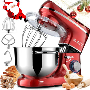 Stand Mixer 6.5 Qt 660W 6 - Speed Tilt - Head Food Dough Mixer, Kitchen Electric Mixer with Stainless Steel Bowl,Dough Hook,Whisk, Beater, Egg white separator - Wigtrends