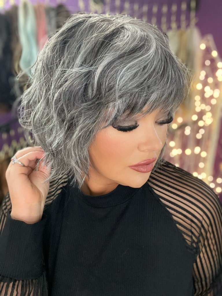 Stella Salt & Pepper Premium Luxury Synthetic/Human Hair Wig - Wigtrends