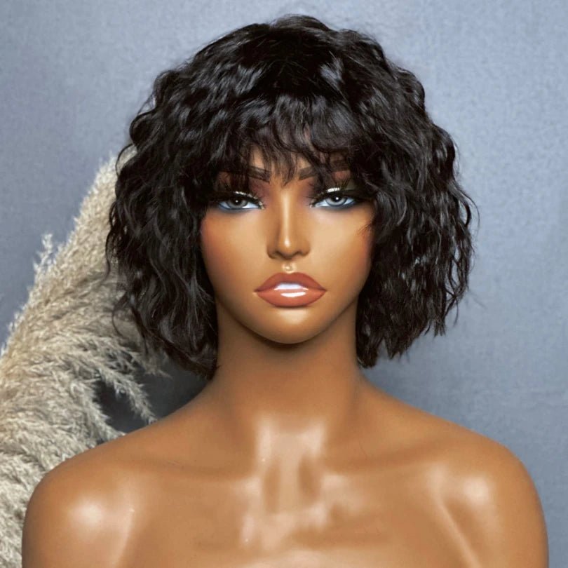 Stylish Short Cut Wave Wigs with Bangs - Wigtrends