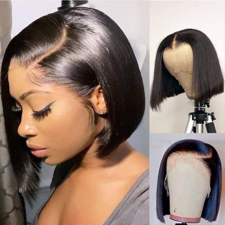 Summer Short Cut Straight Bob Human Hair - Wigtrends