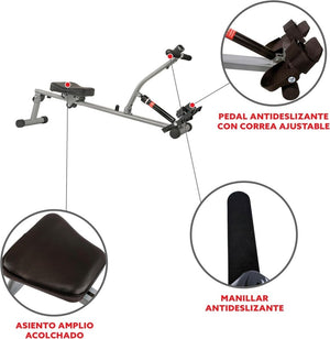 Sunny Health & Fitness Compact Adjustable Rowing Machine with 12 Levels of Resistance for Complete Body Workouts and Optional Free SunnyFit App Enhanced Connectivity - Wigtrends