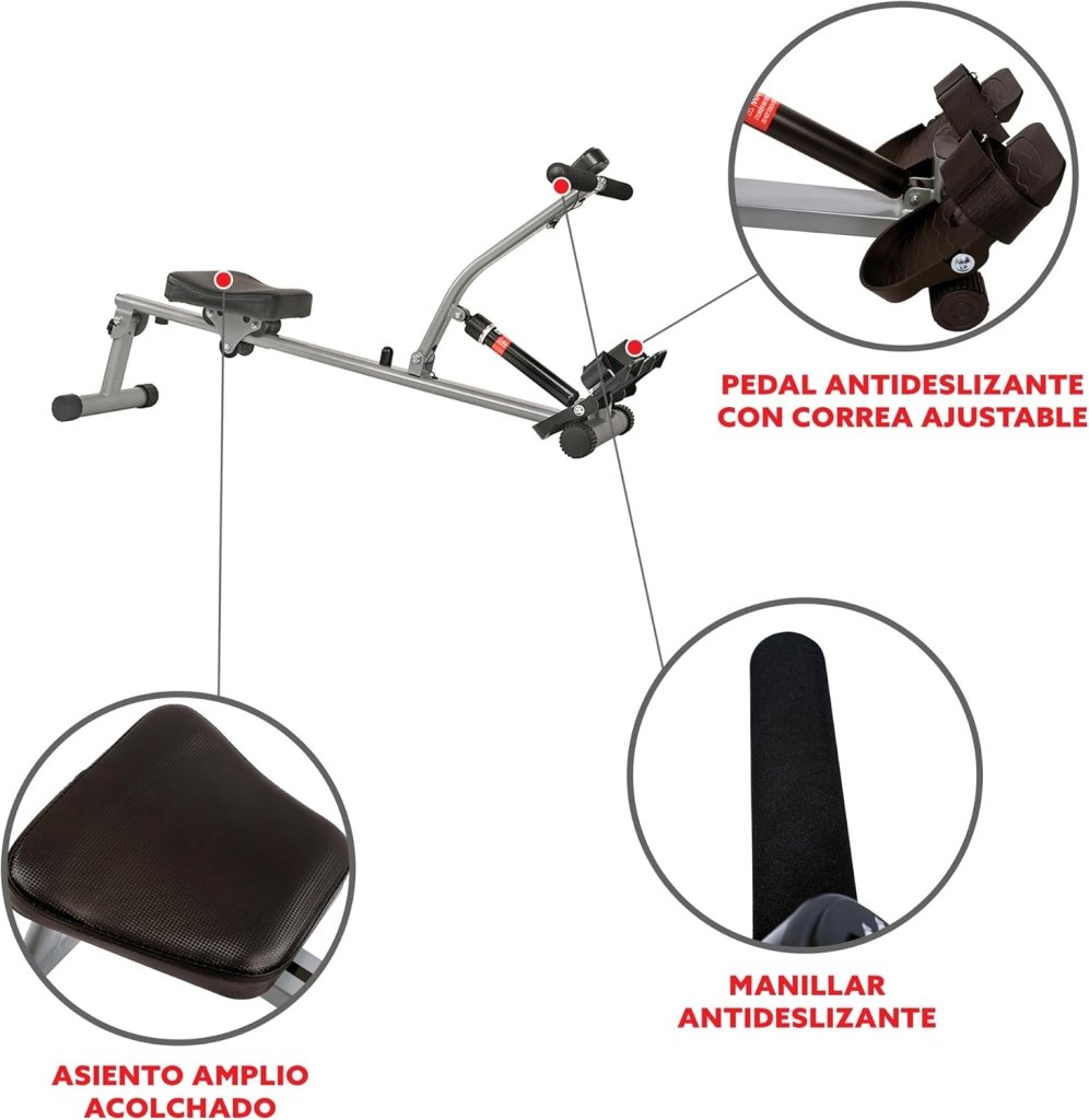 Sunny Health & Fitness Compact Adjustable Rowing Machine with 12 Levels of Resistance for Complete Body Workouts and Optional Free SunnyFit App Enhanced Connectivity - Wigtrends