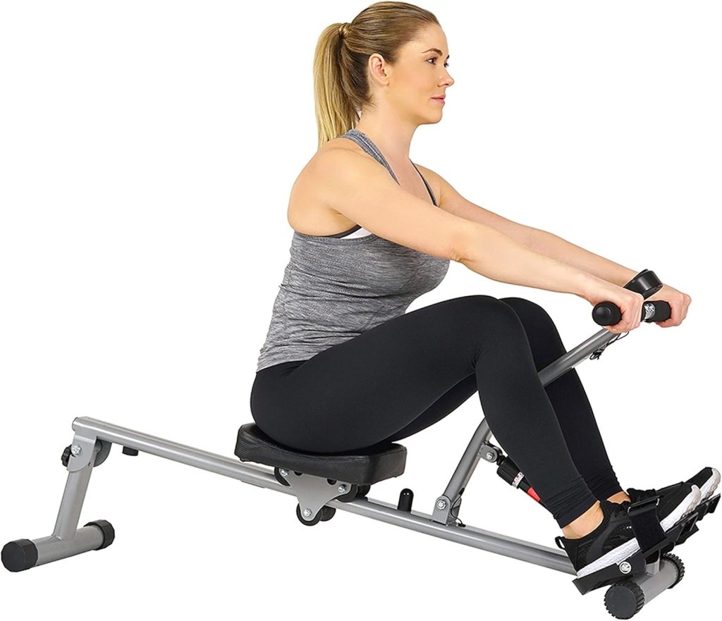 Sunny Health & Fitness Compact Adjustable Rowing Machine with 12 Levels of Resistance for Complete Body Workouts and Optional Free SunnyFit App Enhanced Connectivity - Wigtrends