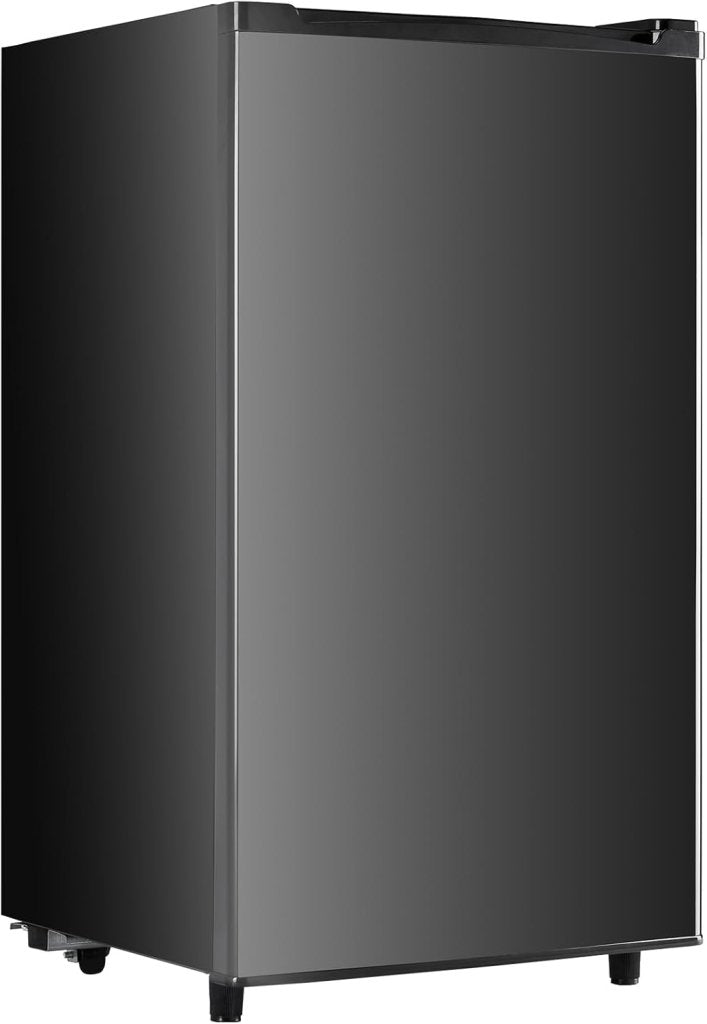 Sweetcrispy 3.2 Cu.Ft Mini Fridge with Freezer Small Refrigerator Single Door Adjustable Thermostat Energy - efficient Low Noise, Compact Fridge for Bedroom, Office, Dorm (Black) - Wigtrends