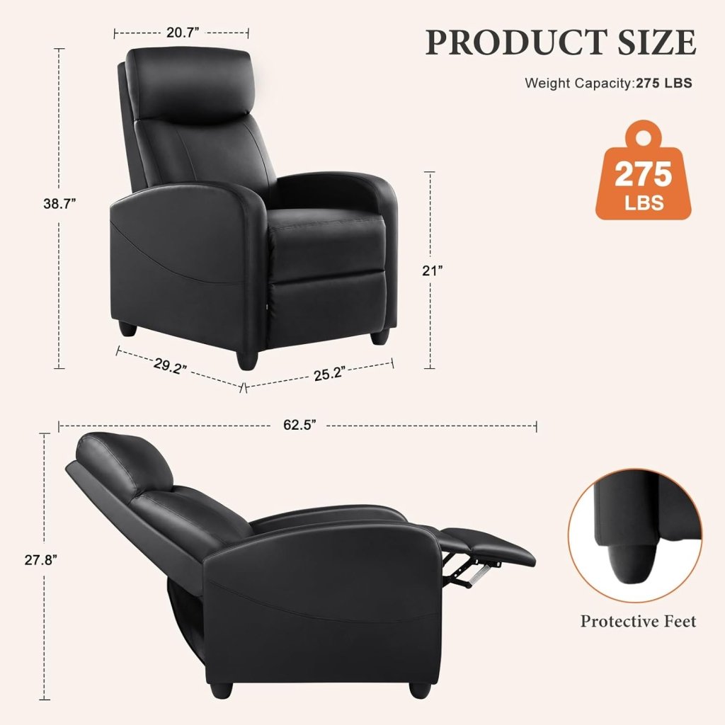 Sweetcrispy Massage Recliner Chair for Adults, Adjustable Home Theater Seating with Lumbar Support for Living Room, Modern Fabric Reclining, Light Grey - Wigtrends