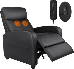 Sweetcrispy Massage Recliner Chair for Adults, Adjustable Home Theater Seating with Lumbar Support for Living Room, Modern Fabric Reclining, Light Grey - Wigtrends