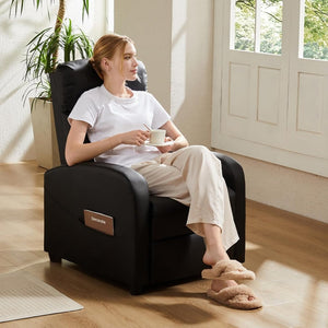 Sweetcrispy Massage Recliner Chair for Adults, Adjustable Home Theater Seating with Lumbar Support for Living Room, Modern Fabric Reclining, Light Grey - Wigtrends