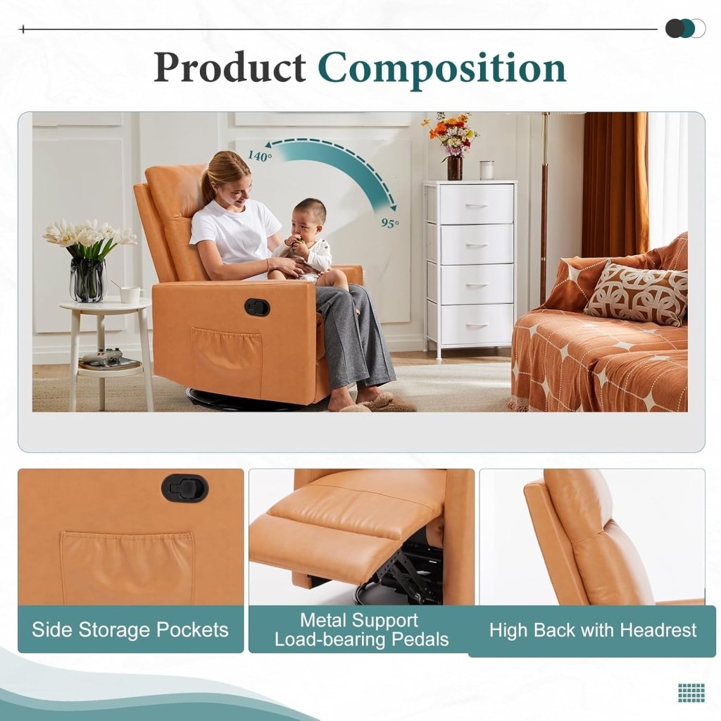 Sweetcrispy Massage Recliner Chair for Adults, Adjustable Home Theater Seating with Lumbar Support for Living Room, Modern Fabric Reclining, Light Grey - Wigtrends