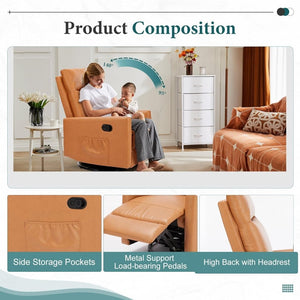 Sweetcrispy Massage Recliner Chair for Adults, Adjustable Home Theater Seating with Lumbar Support for Living Room, Modern Fabric Reclining, Light Grey - Wigtrends