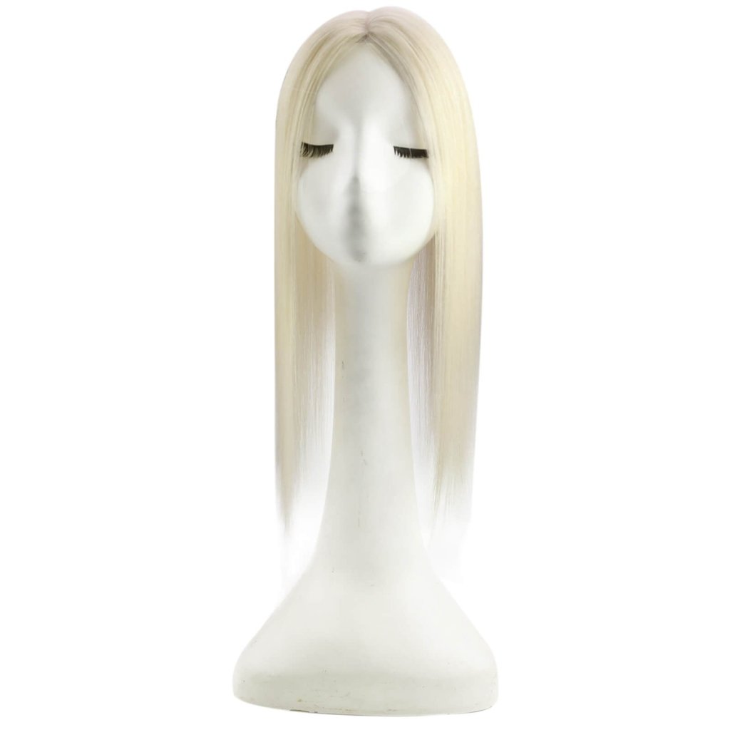 Topper Hair Pieces Virgin Human Hair Platinum Blonde Wigs Hair Piece - Wigtrends