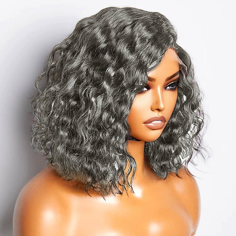 Trendy Style & Color | Salt And Pepper Loose wave 5x5 HD Lace Closure 100% Human Hair Wig - Wigtrends