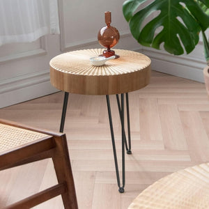 Two - Piece Modern Farmhouse Living Room Coffee Table Set, Round Nesting Tables - Wigtrends