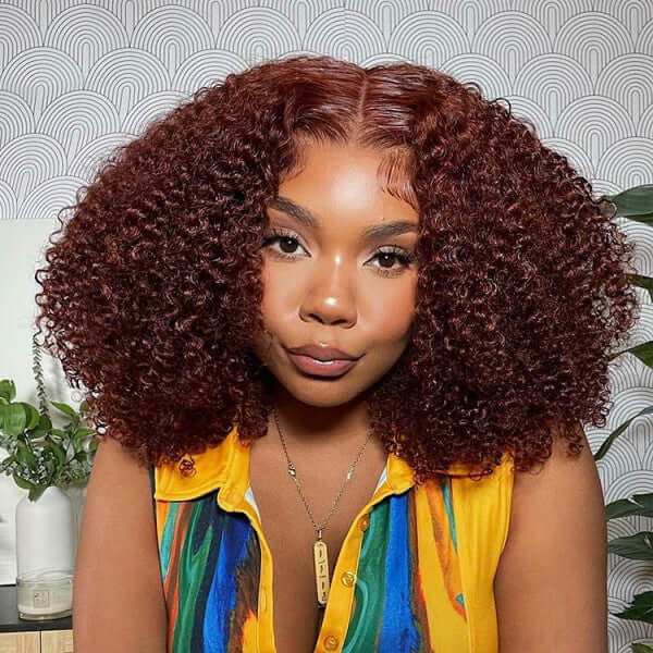 Unique Kinky Curly Glueless Human Hair Wig - Wigtrends