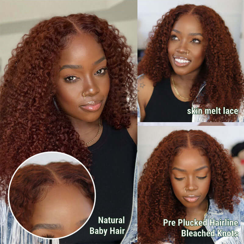 Unique Kinky Curly Glueless Human Hair Wig - Wigtrends